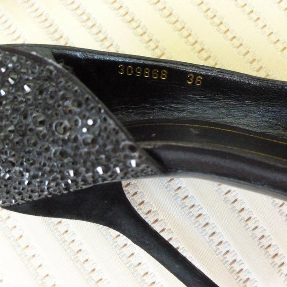 Gucci Black Crystal D'Orsay High Heel Pumps HOST PICK! - Picture 10 of 12